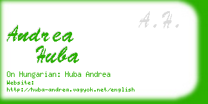 andrea huba business card